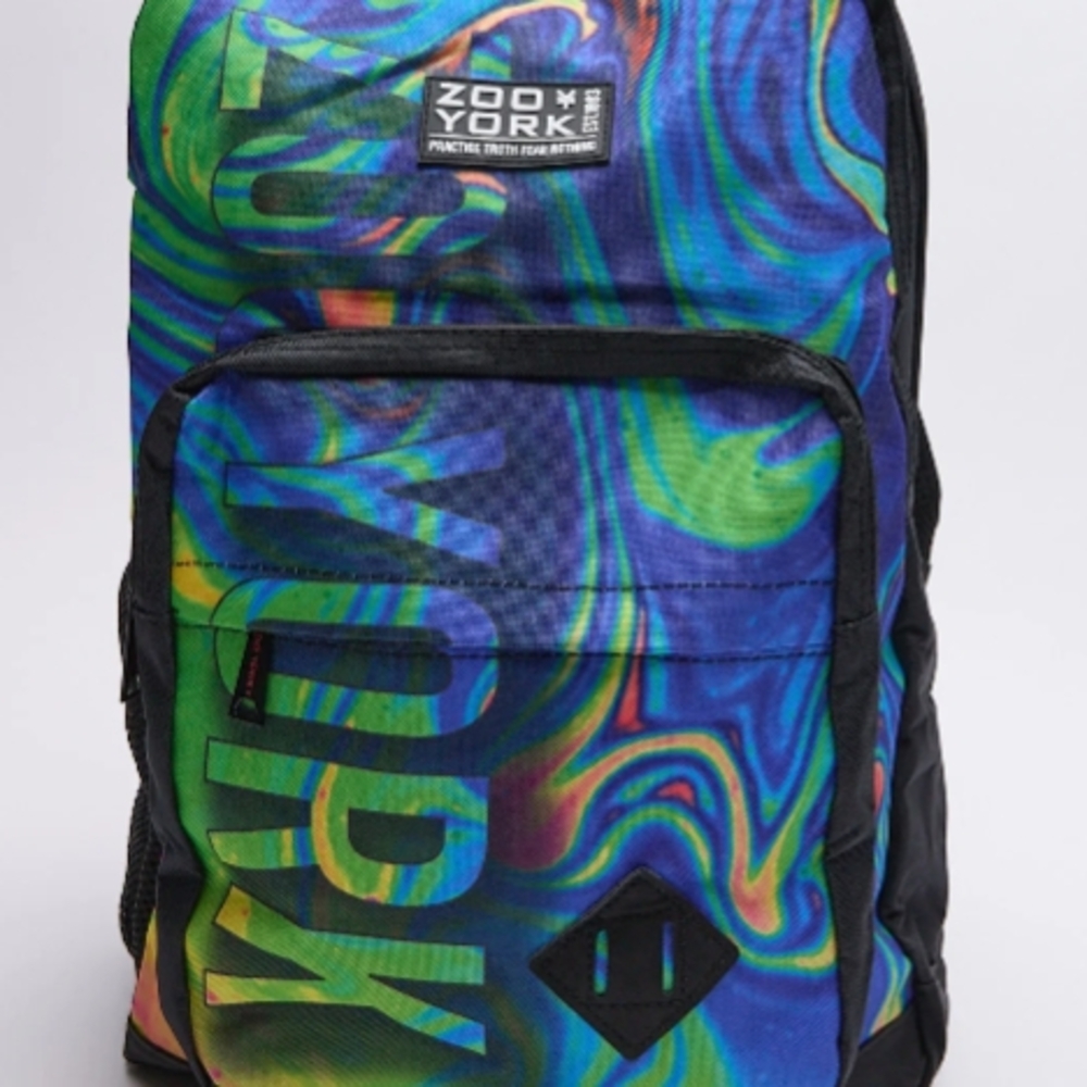 Zoo York Psychedelic Blue and Green Backpack